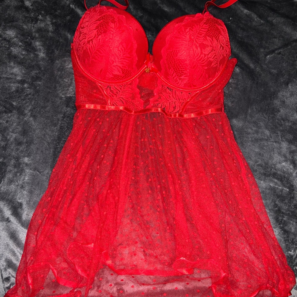 Red Lingerie Lace top